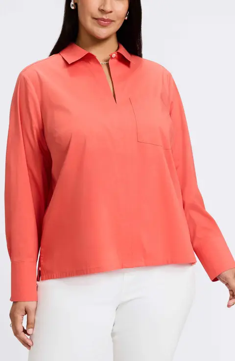 Olivia Cotton Seersucker, Full Sleeves, Button Down Women's Blouse - Image 3
